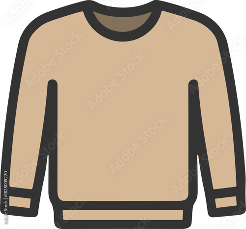 Beige sweater vector for clothing app