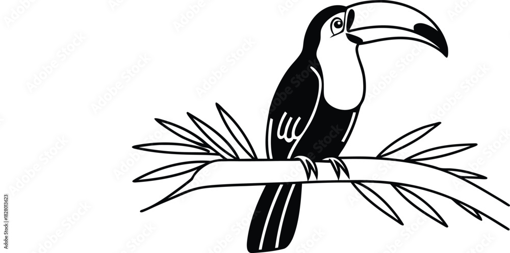 Naklejka premium toucan bird logo vector illustration
