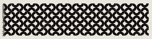 Mid century modern half circles pattern vector. Graphical illustration for a unique banners, textiles and interior design.