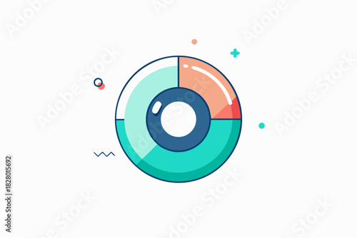 ultra minimal donut chart icon tiny dot indicator