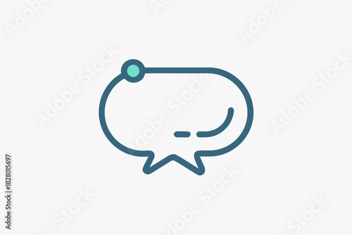 ultra minimal chat bubble icon tiny speech