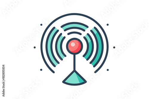 wave broadcasting dot minimal icon