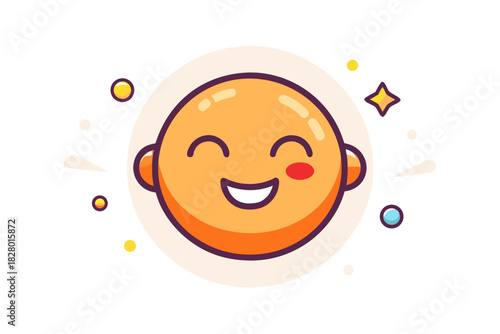 winking face minimal small circle icon