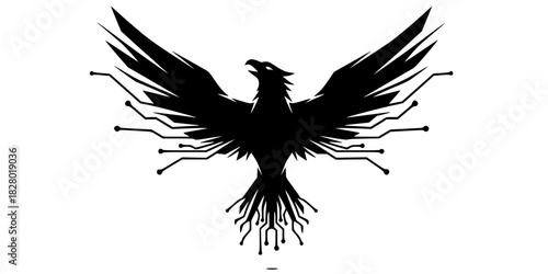 Futuristic Phoenix Bird Endurance Mascot