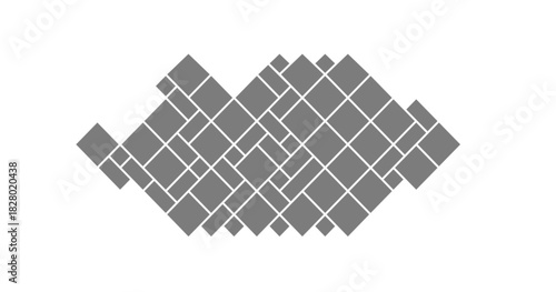 Photo collage with moodboard rectangle and montage for grid background. Frame layout and vector for album illustration. Square flyer and poster for creative presentation design.