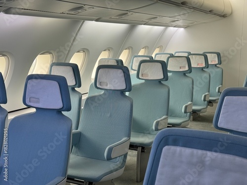 sièges avion sans passagers 