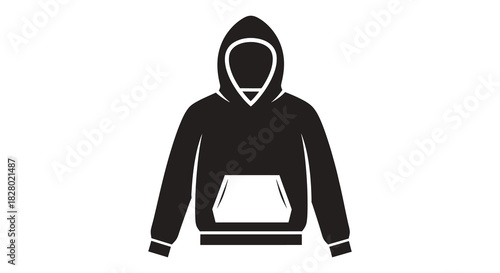Hoodie sweatshirt vector illustration isolated on white background silhouette