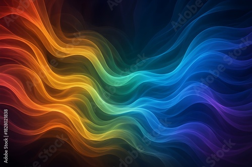 Wallpaper Mural Vibrant flowing spectrum design evokes energy and movement with modern abstract style elements Torontodigital.ca