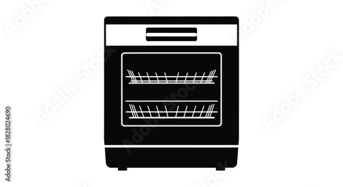 Modern wine cooler or refrigerator appliance silhouette