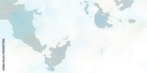 Abstract blue watercolor background of a vector map of Europe showing country borders