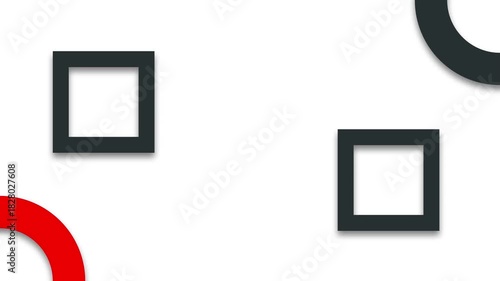 Modern abstract geometric shapes design with white background and shadows