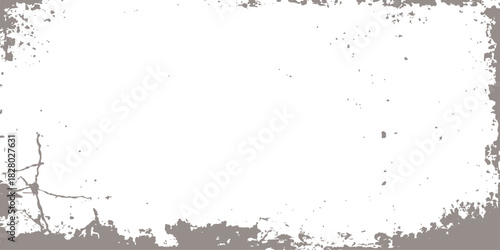 Vintage black grunge frame with ink splatter silhouette pattern on dark dirty paper texture background