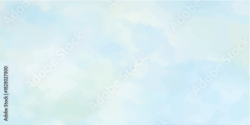 Abstract bright blue sky and cloudscape watercolor background