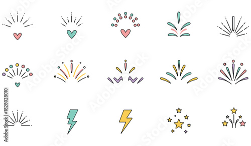 Abstract geometric design with vibrant color palette