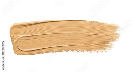 Beige foundation cream smear isolated PNG on transparent background, makeup swatch for beauty and cosmetic product design