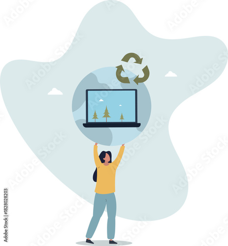 Environmental, Social, and Corporate Governance concept.life and employment of people.