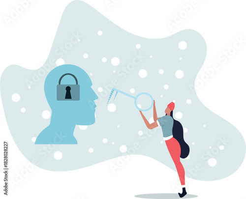 Woman character solve mental problems, learn self accepting and how to find herself.life and employment of people.