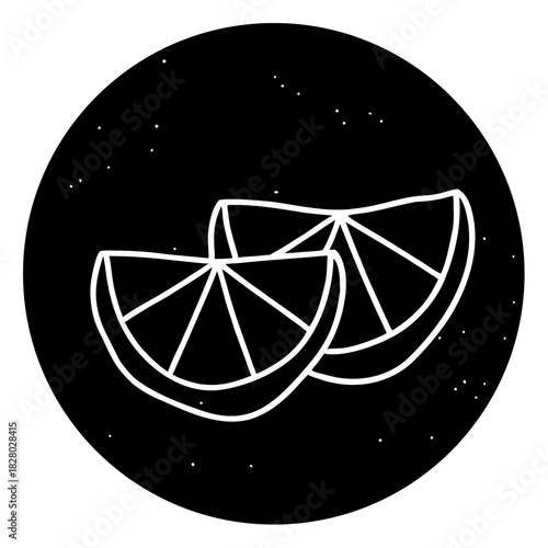 Two lemon slices art