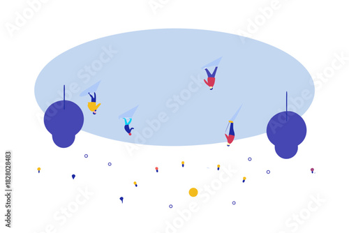 People under light dome