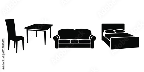 Furniture Silhouettes For Interior Design home house
