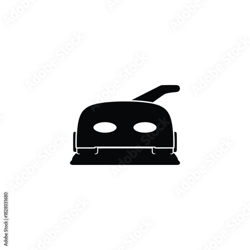 Black hole puncher icon on white background office