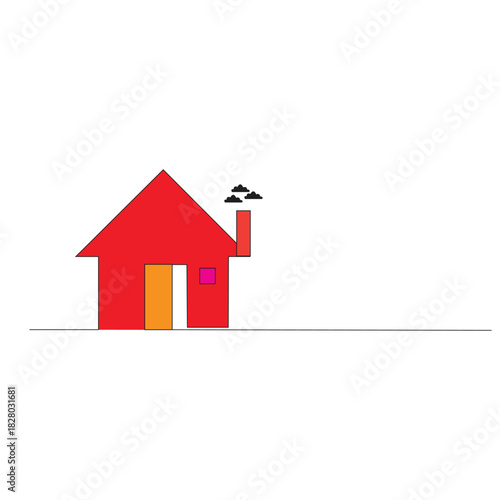House vector on white background
