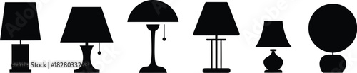 Collection of Silhouette Table Lamps A Variety of Designs for Home Lighting and Interior Decor