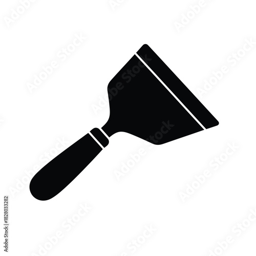 Black ice scraper tool icon vector
