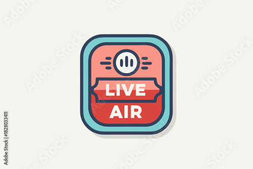 on air label rounded corner