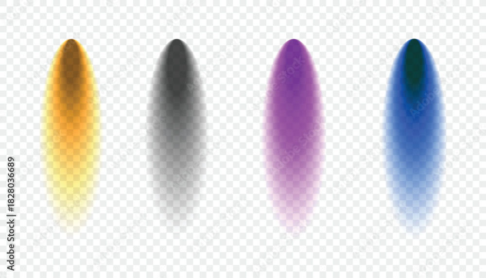 Fototapeta premium Transparent Shadow Overlay Effects in Orange, Gray, Purple, and Blue on Grid Background