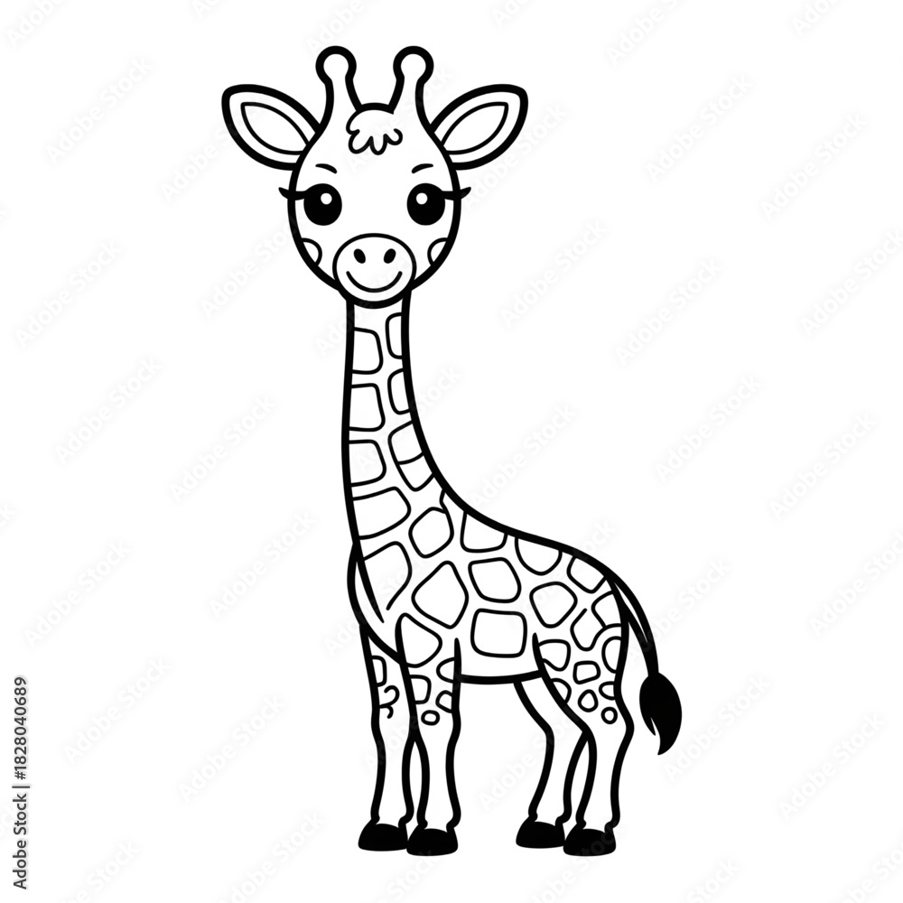 Fototapeta premium giraffe vector illustration
