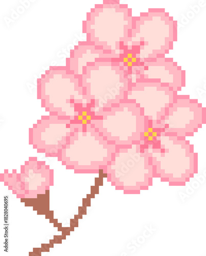 Cherry Blossom Pixel Art