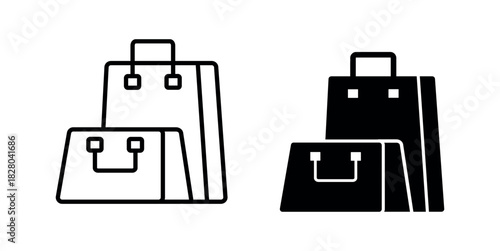 Bag icon. shopping bag icon for e-commerce web site, marketing, app, ui etc.. shopping bag symbol png and vector illustration on transparent background.