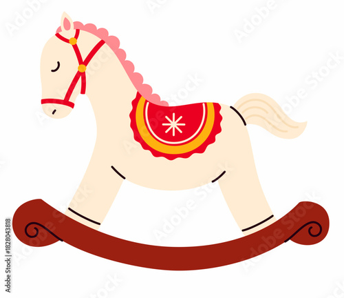 Christmas toy for children rocking horse.