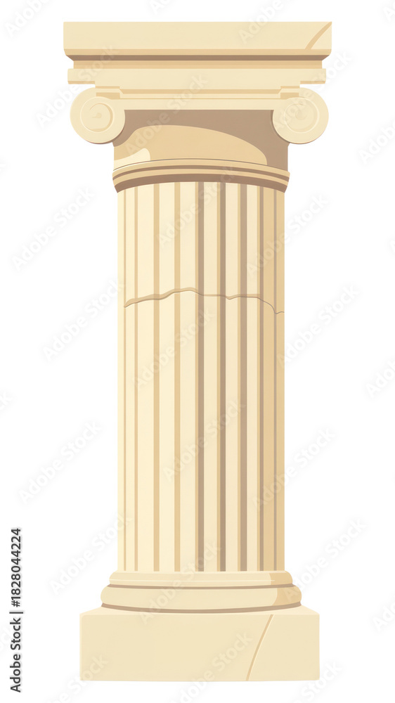 Fototapeta premium PNG Classic greek pillar architecture illustration column.