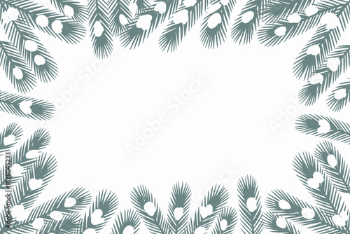 A decorative border of peacock feathers frames a blank white space.