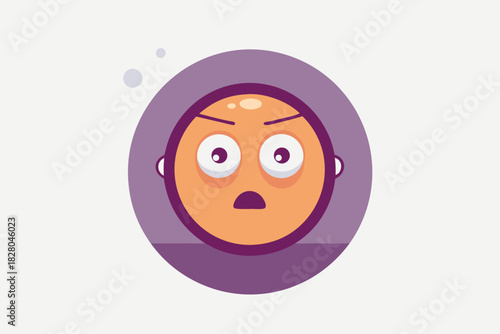 confused face outline icon  
