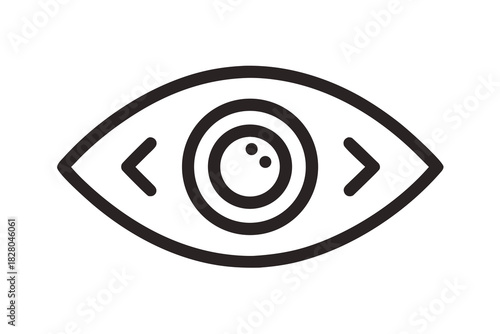 eye view outline icon  