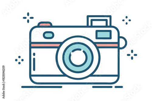 camera flash outline icon