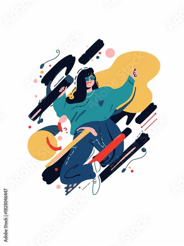skateboard on a white background