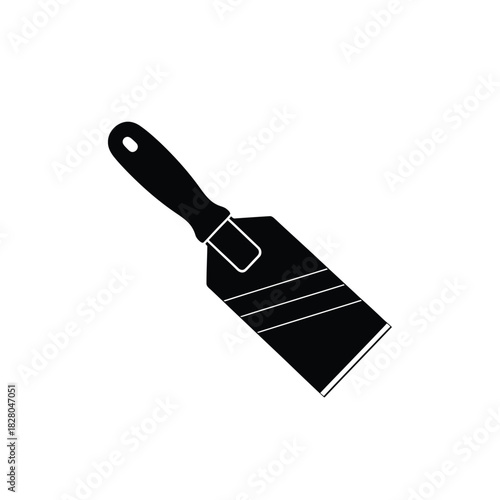 Black paint scraper tool icon white