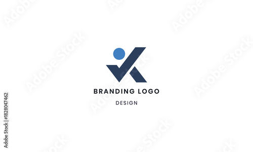 Clean Modern Business K Logo Design Concept