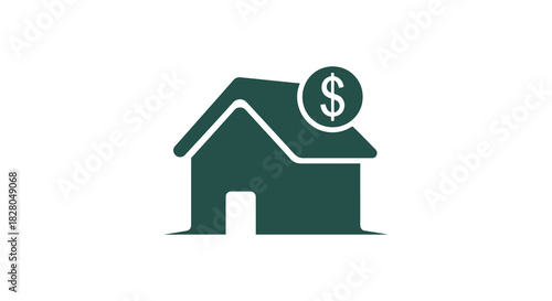 House with dollar sign silhouette representing real estate investment