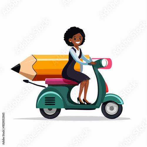 girl on scooter