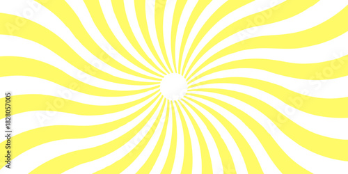 Ray stripes Funky ray elements, circle motifs, reminiscent of circus themes. Striped abstract twisted illusion background patterns. Comic light sunrise illustration bright sun beam starburst texture.