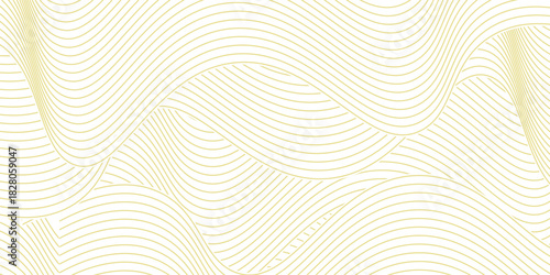 Yellow instant noodles, pasta, and spaghetti textures with geometric wavy lines. Ramen and pasta vector.