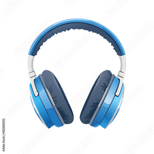 Modern Blue Over-Ear Headphones for Music Listening and Audio Experience