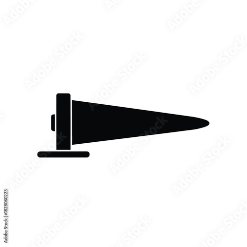 Black silhouette of a barrier gate arm security control