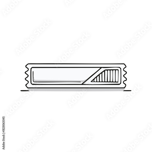 Doodle Style Snack Bar Package Illustration Hand Drawn Vector Graphic