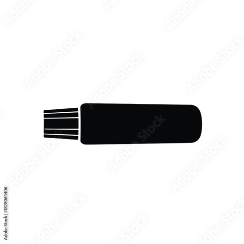 Black silhouette of a closed book on white background